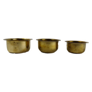 Brass Prasadam Bowls 3 Pcs Set